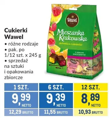 Cukierki Wawel Mieszanka Krakowska promocja w Makro