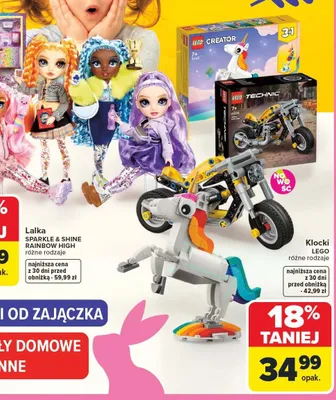 Lalka Sparkle & Shine Rainbow High różne rodzaje promocja w Carrefour