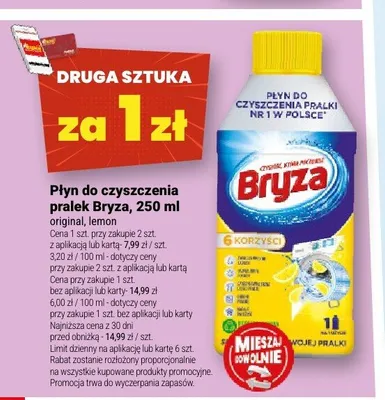 Płyn do czyszczenia pralek Bryza promocja w Twój Market