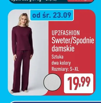 Spodnie damskie Up2fashion promocja w Aldi
