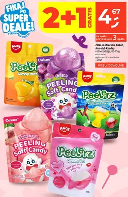 Żelki do obierania Cokoc Peeling Soft Candy White Peach promocja w Dealz