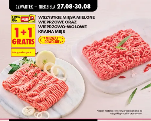 Mięsa mielone wieprzowe oraz wieprzowo-wołowe Kraina Mięs promocja w Biedronka