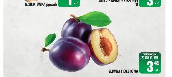 Śliwka fioletowa promocja w Tomi Markt