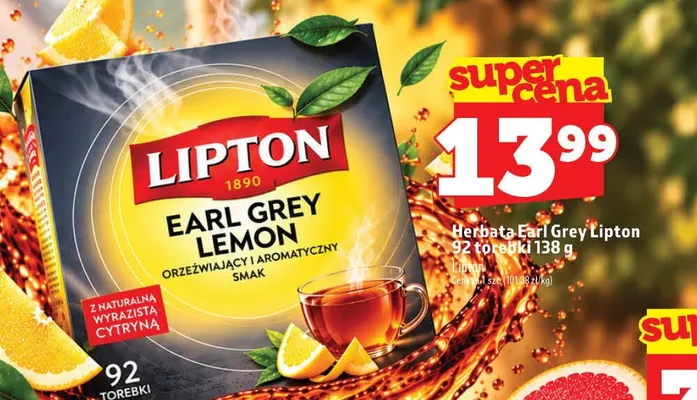 Herbata Earl Grey Lipton promocja w TOPAZ