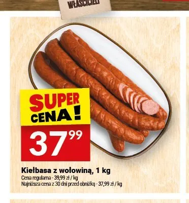 Kiełbasa z wołowiną Białecki Wędzarnia promocja w Twój Market