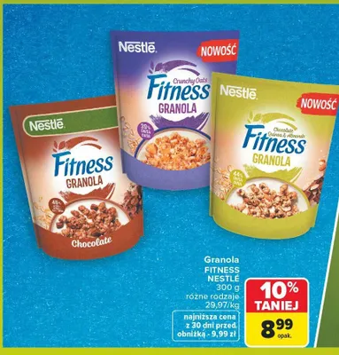 Granola Fitness Chocolate Quinoa & Almonds Nestlé promocja w Carrefour