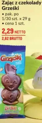 Zając z czekolady Grzeški promocja w Makro