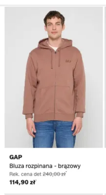 Bluza rozpinana GAP brązowa promocja w Lounge by Zalando