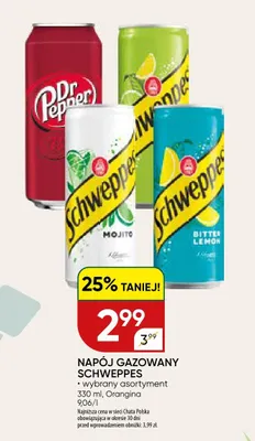 Napój gazowany Schweppes Dr Pepper Orangina promocja w Chata Polska