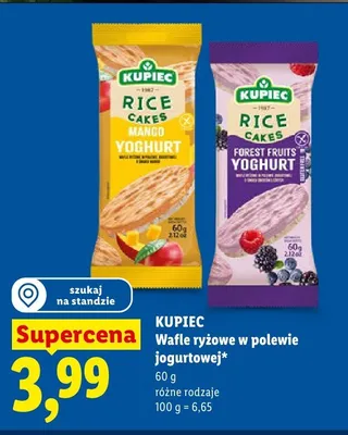Wafle ryżowe w polewie jogurtowej Kupiec promocja w Lidl