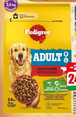Sucha karma dla psa z wołowiną Pedigree Adult promocja w Dino