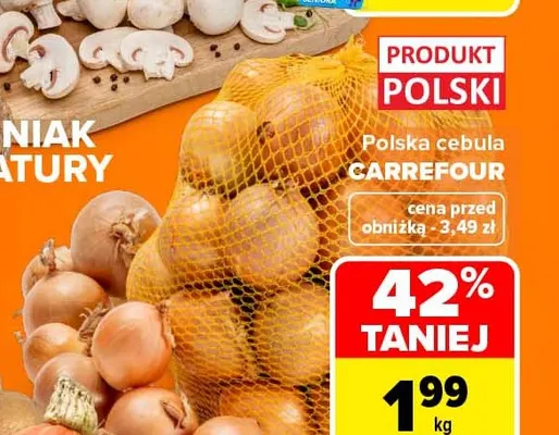 Cebula polska Carrefour promocja w Carrefour