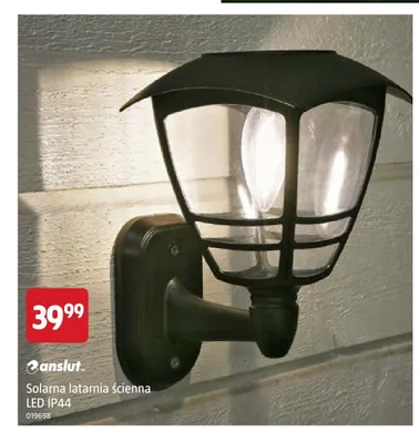 Solarna latarnia ścienna LED IP44 Anslut promocja w Jula