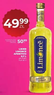 Likier Limoncè Aperitivo promocja w Duży Ben