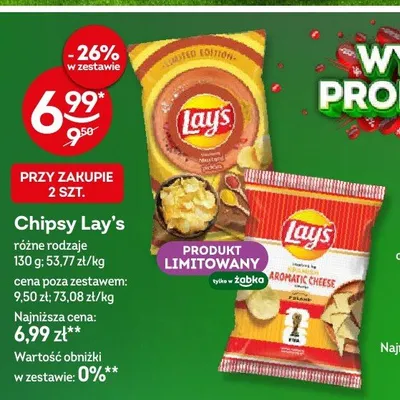 Chipsy Lay's Spanish Aromatic Cheese promocja w Żabka