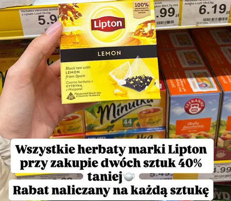 Herbata czarna Lemon promocja w Dino