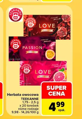 Herbata owocowa Teekanne Passion Passionfruit promocja w Carrefour Market