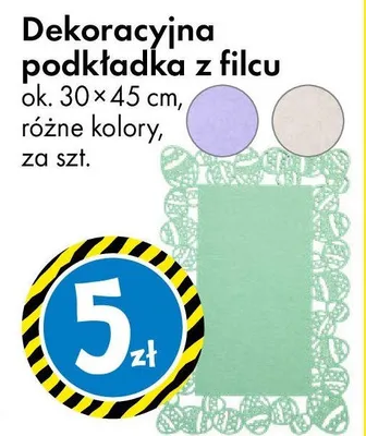 Dekoracyjna podkładka z filcu promocja w Tedi