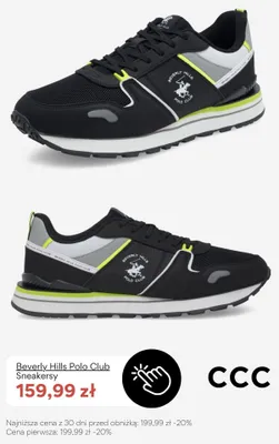 Sneakersy Beverly Hills Polo Club promocja w CCC