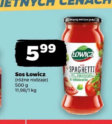 Sos Łowicz Spaghetti promocja w Netto