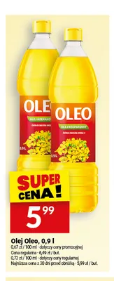 Olej rzepakowy Oleo promocja w Twój Market