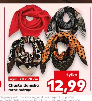 Chusta damska 70x70cm Kaufland promocja w Kaufland
