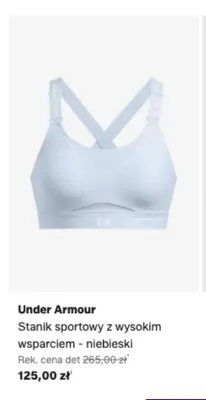 Stanik sportowy z wysokim wsparciem Under Armour niebieski promocja w Lounge by Zalando