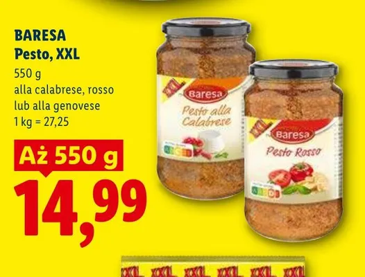 Pesto BARESA XXL alla genovese promocja w Lidl