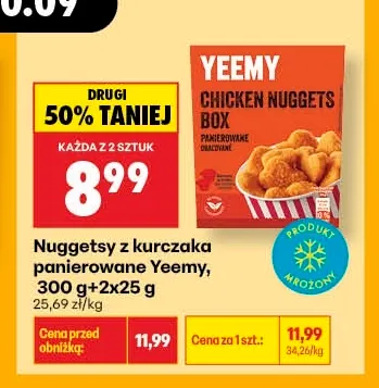 Nuggetsy z kurczaka panierowane Yeemy promocja w Biedronka