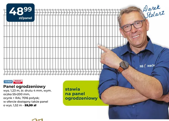 Panel ogrodzeniowy Polbram 1,23 m promocja w PSB Mrówka