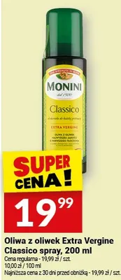 Oliwa z oliwek Extra Vergine Classico spray Monini promocja w Twój Market
