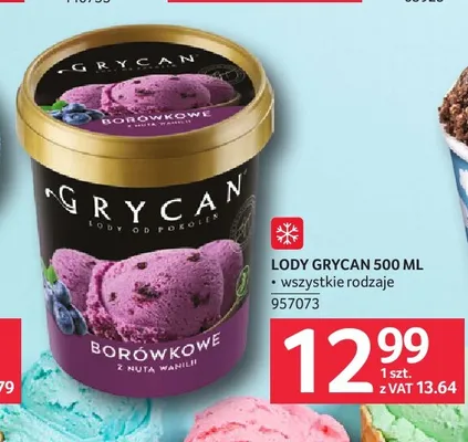 Lody Grycan promocja w Selgros