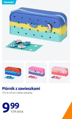 Piórnik z zawieszkami 19x6x8 cm promocja w Action