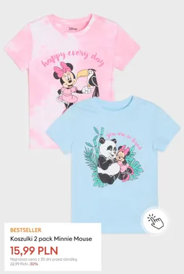 Koszulki dziecięce 2-pak Minnie Mouse Disney promocja w Sinsay