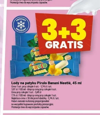Lody na patyku Pirulo Banani Nestlé promocja w Twój Market