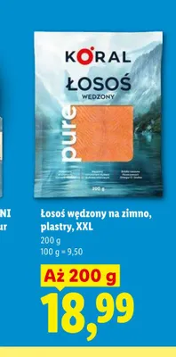 Łosoś wędzony na zimno plastry XXL Koral promocja