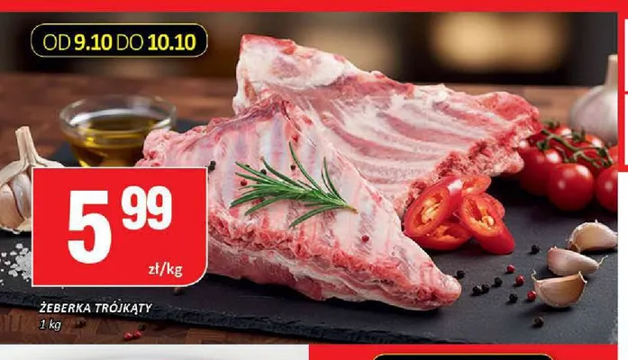 Żeberka trójkąty promocja w Chorten