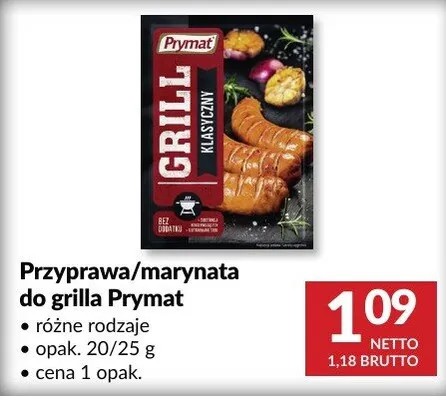 Przyprawa/marynata do grilla Prymat różne rodzaje promocja w Makro