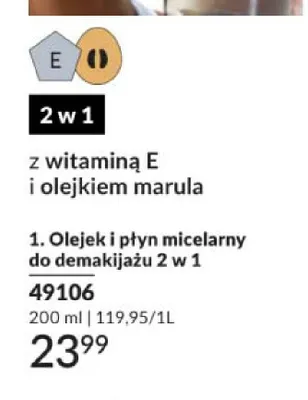 Olejek i płyn micelarny do demakijażu 2 w 1 Avon SK!N promocja w AVON