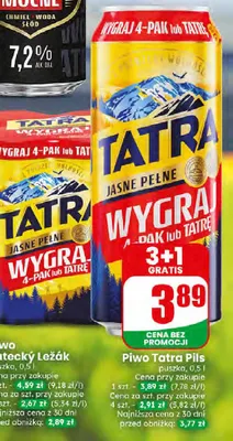 Piwo Tatra Pils promocja w Dino