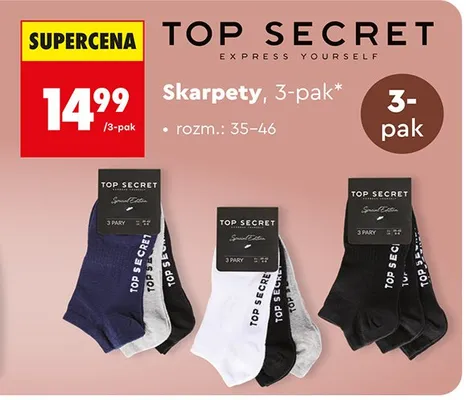 Skarpety 3-pak promocja w Biedronka