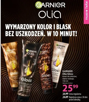 Toner do włosów Olia Gloss promocja w Hebe