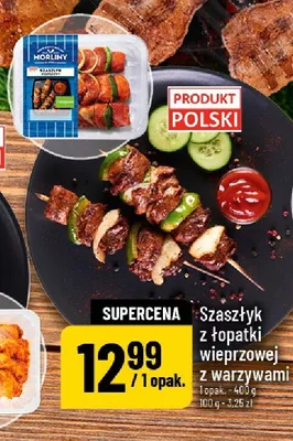 Szaszłyk z łopatki wieprzowej z warzywami Morliny promocja w POLOmarket