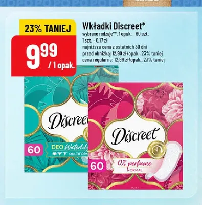 Wkładki Discreet promocja w POLOmarket