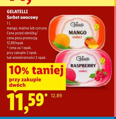 Sorbet owocowy GELATELLI promocja w Lidl
