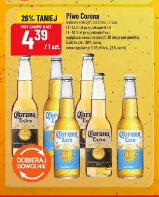 Piwo bezalkoholowe Corona Cero promocja w POLOmarket