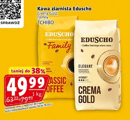 Kawa ziarnista Eduscho Family promocja w Prim Market