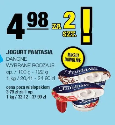 Jogurt Fantasia Danone promocja w SPAR