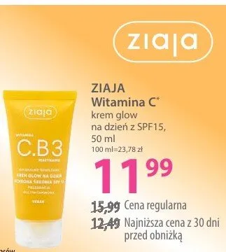 Krem glow Witamina C z SPF15 promocja w Hebe