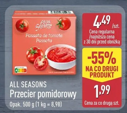 Przecier pomidorowy promocja w Aldi